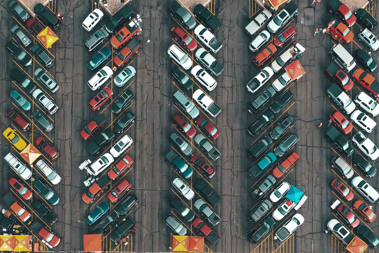 packed parking lot